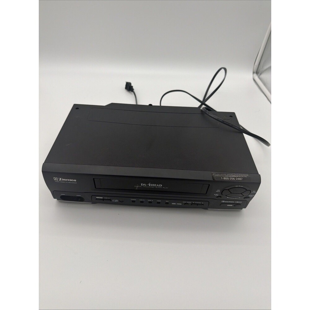 Emerson EWV401B VHS VCR Video Cassette Recorder 4-Head Black No Remote VHS HQ